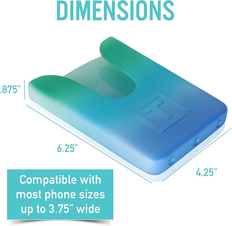 Tributary Brands - Blue Ombré Phone Holder for Bogg Bag and Simple Modern Bag - Made of Silicone and Fits All Phone Sizes - Image 4